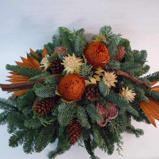 Grabgesteck liegend orange
